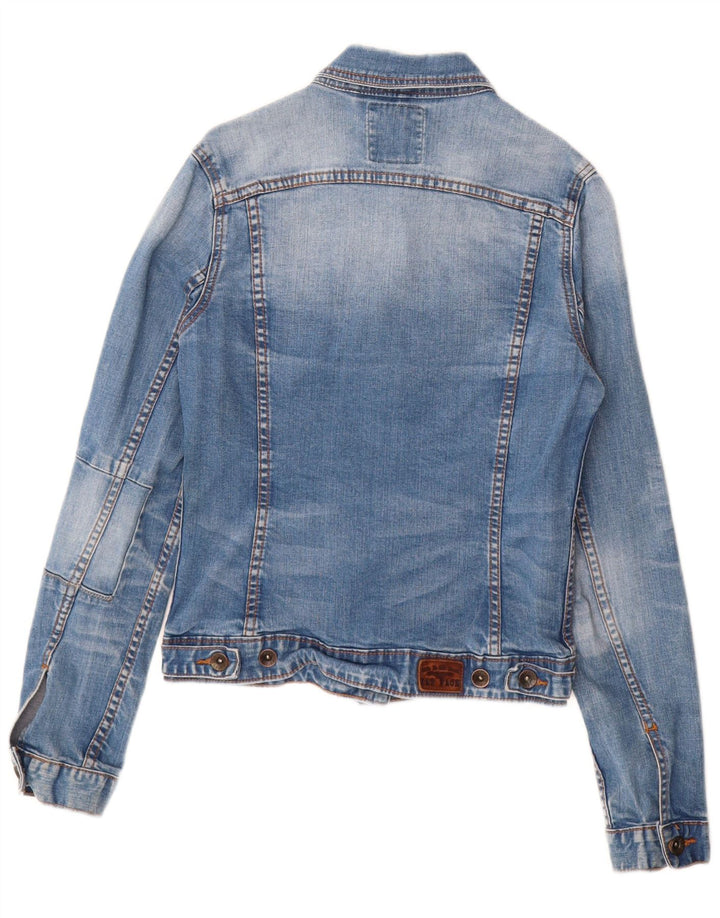 FAT FACE Jachetă de blugi pentru femei UK 8 Small Blue Bumbac