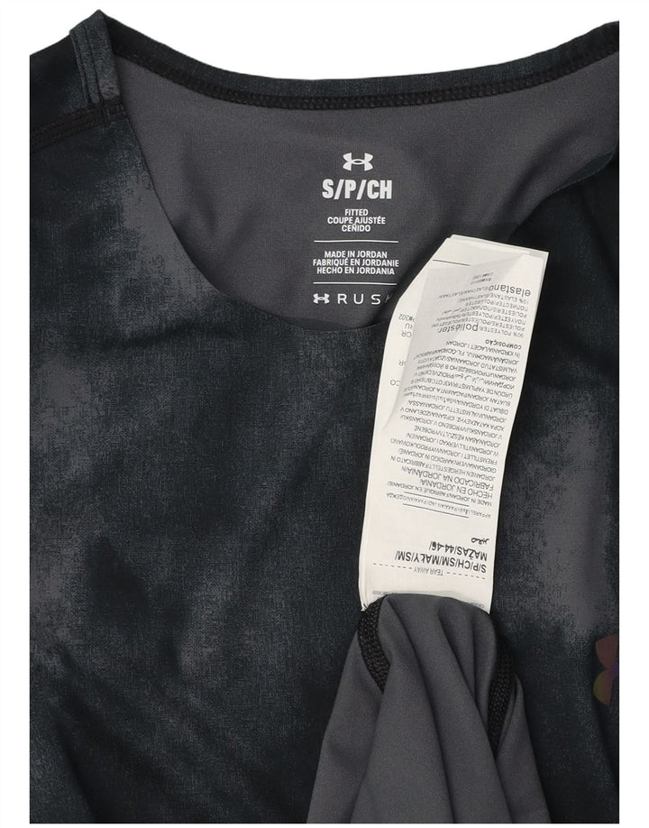 Tricou Under Armour pentru bărbați Top mic negru Tie Dye Poliester