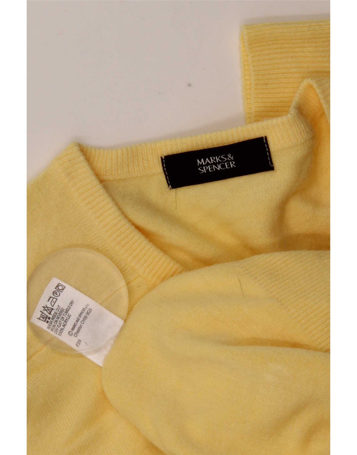 Pulover pentru bărbați Marks & Spencer, cu decolteu în V, galben mediu acrilic