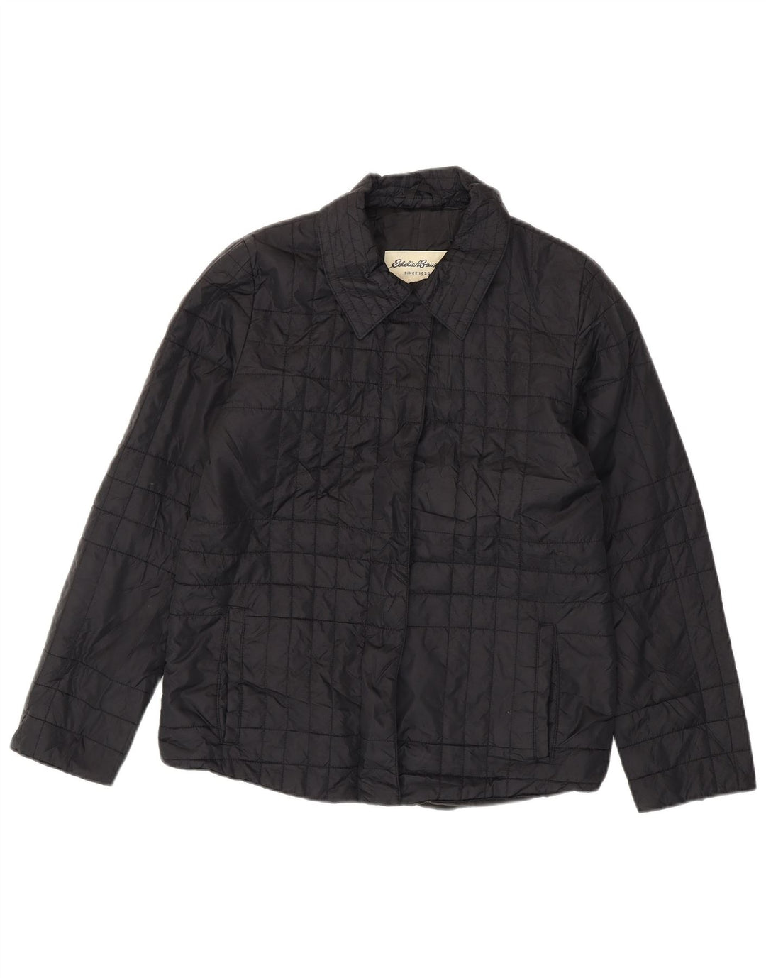 EDDIE BAUER Jachetă căptușită pentru femei UK 10 Small Black Nylon