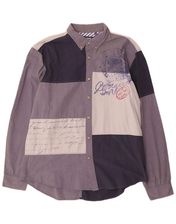 Cămașă Desigual Mens Regular Fit 2XL, bumbac mozaic multicolor