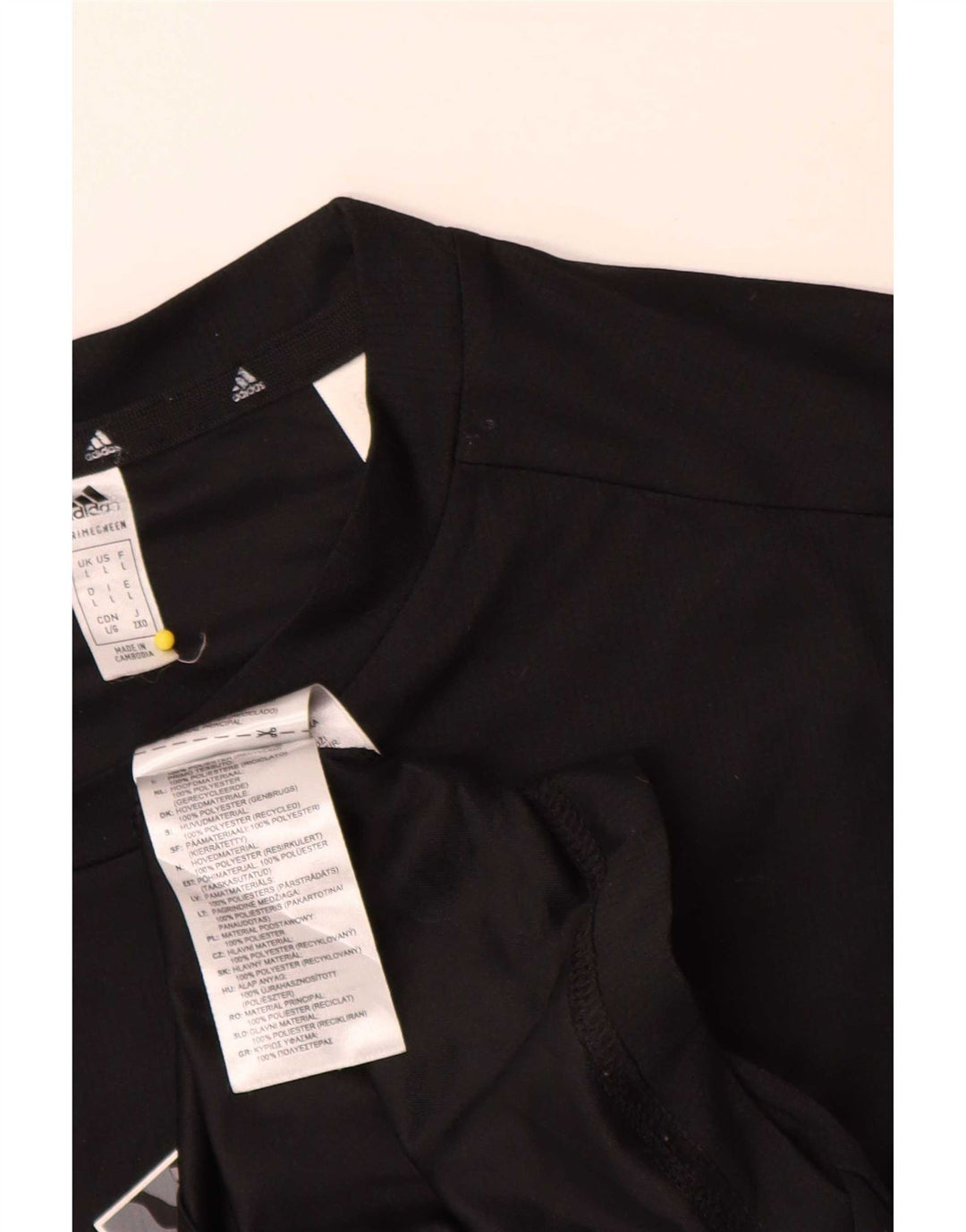 Tricou cu grafic Aeroready Adidas pentru bărbați Top mare din poliester negru