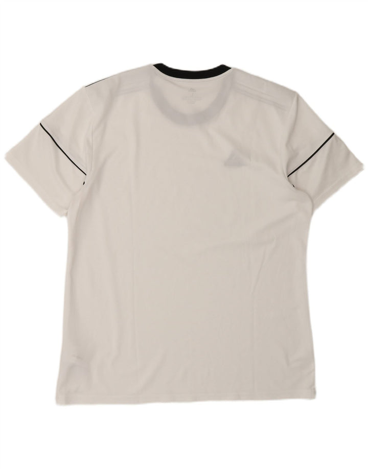 Tricou Adidas Climalite pentru bărbați Top mare din poliester alb