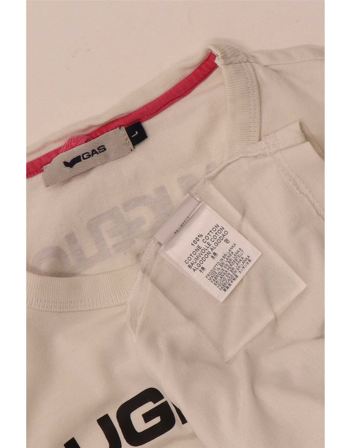 Tricou grafic pentru bărbați Gas Top mare, alb, bumbac