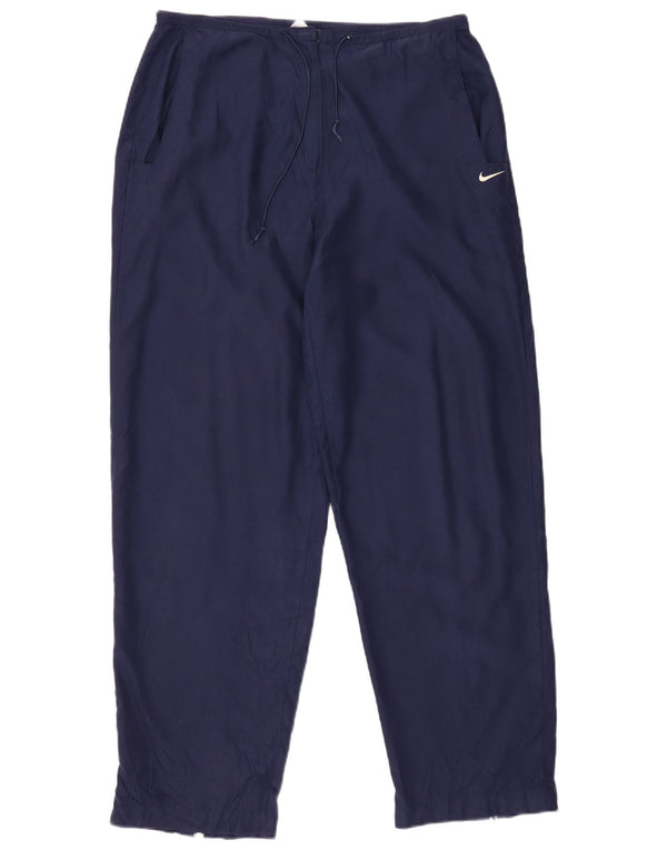 Pantaloni casual conici NIKE pentru femei US 12/14 mari W32 L30 bleumarin