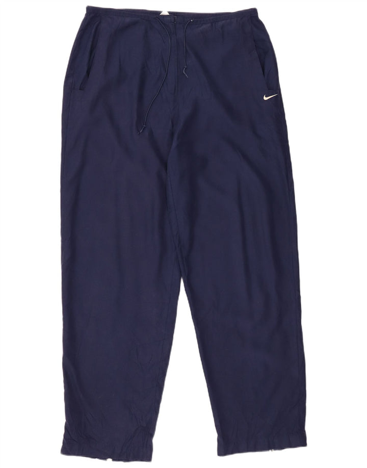 Pantaloni casual conici NIKE pentru femei US 12/14 mari W32 L30 bleumarin