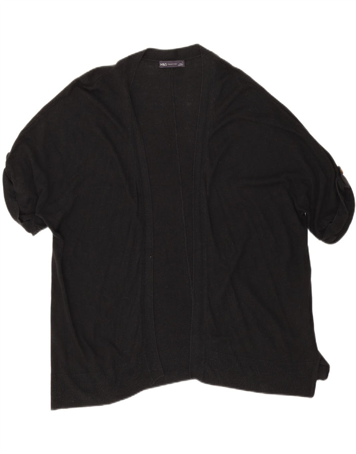 Cardigan deschis cu mânecă scurtă pentru femei Marks & Spencer, UK 16, mare, negru
