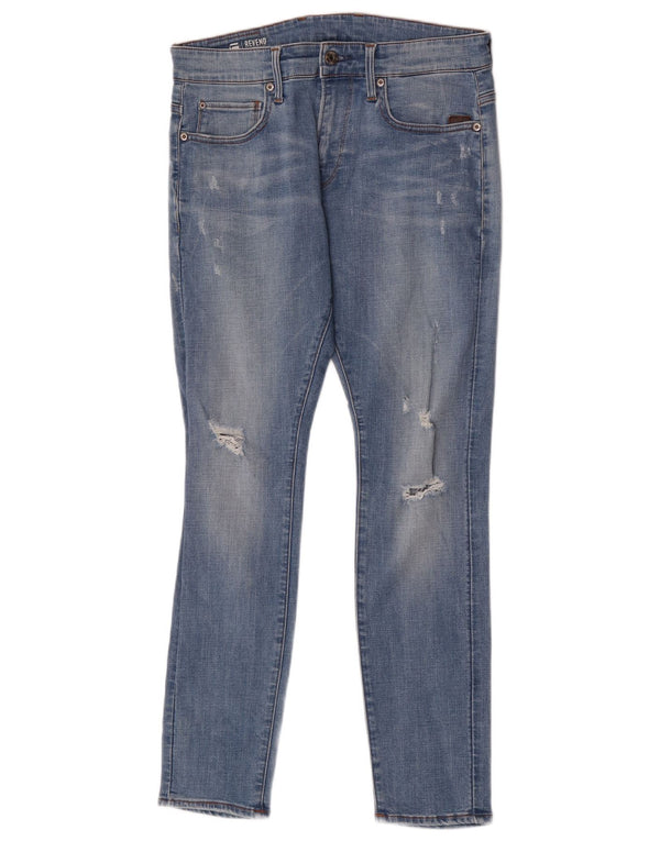 Blugi skinny distressed G-Star Revend pentru bărbați L30 L30, bumbac albastru