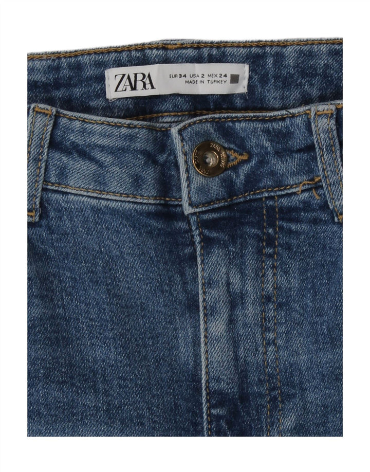 Blugi evazați pentru femei Zara EU 34 2XS L24 L31 Albastru
