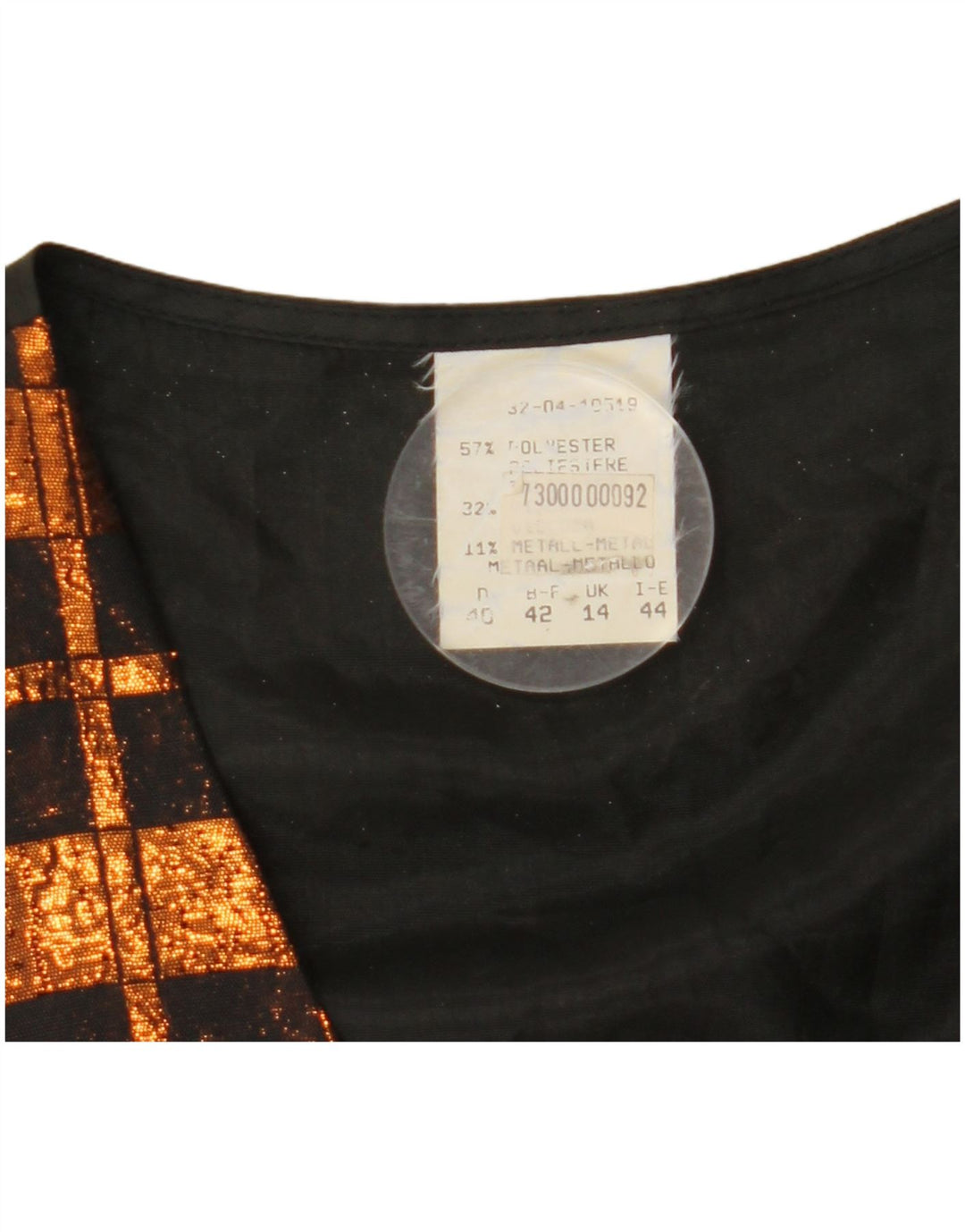 Vestă pentru femei VINTAGE UK 14 Poliester cu carouri maro mediu