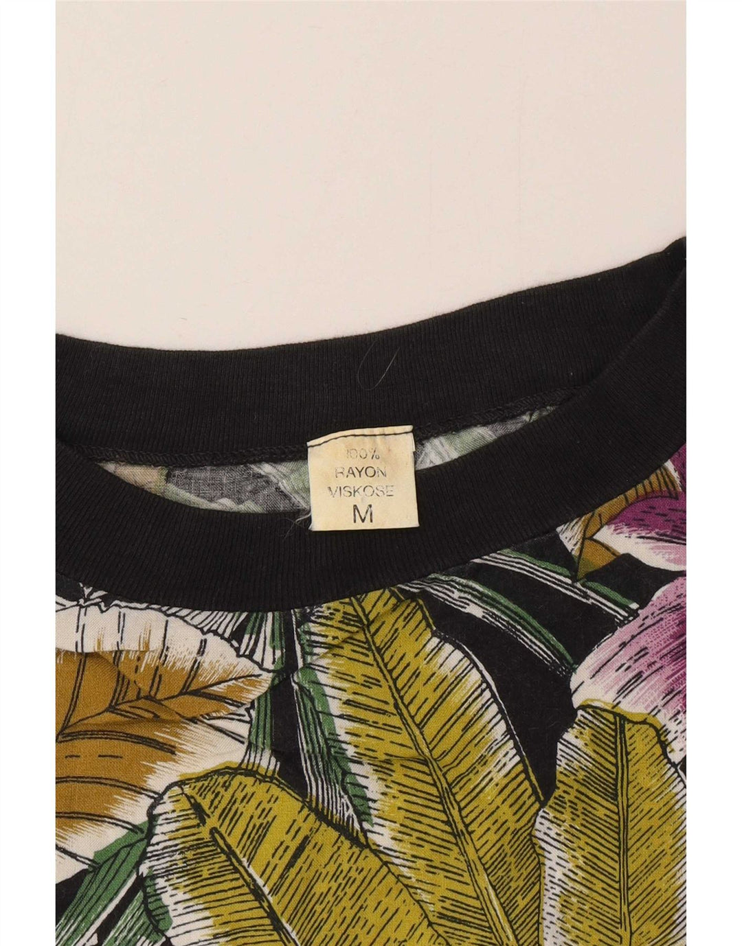 Tricou pentru bărbați Vintage Top Mediu Multicolor Floral Rayon