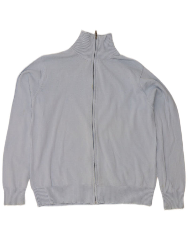 Pulover cardigan pentru bărbați Zara, mare, albastru, bumbac
