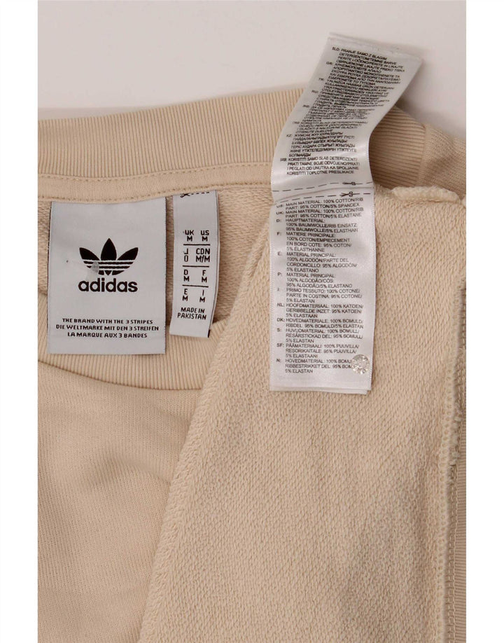 Hanorac grafic pentru bărbați Adidas Jumper mediu, bej, bumbac