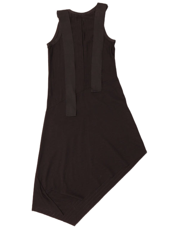 Rochie asimetrică cu mânecă lungă pentru femei Zara UK 12 Medium Black Pinstripe