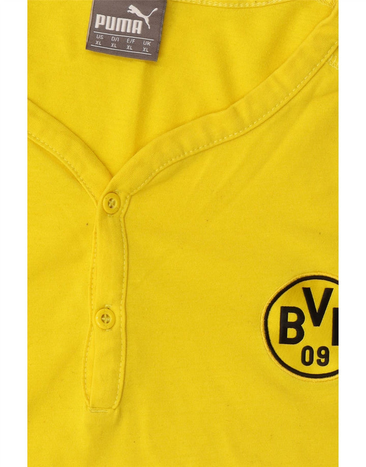 PUMA Mens BVB Dortmund T-Shirt Top XL Yellow Vintage Puma and Second-Hand Puma from Messina Hembry 
