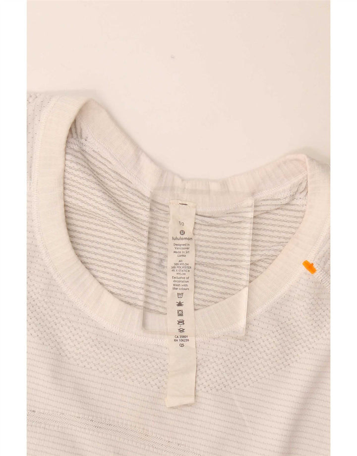 Tricou Lululemon pentru femei Top US 10 Large White Nylon