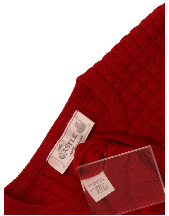 Pulover cardigan supradimensionat pentru femei The Castle Collection UK 14 Medium Red