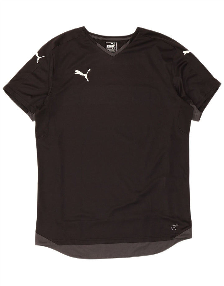 Tricou Puma Lash pentru bărbați Top XL Negru Poliester Colorblock