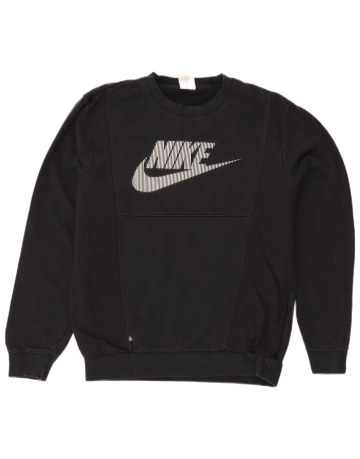 Hanorac grafic pentru bărbați Nike Pulover mic, negru, color block, bumbac