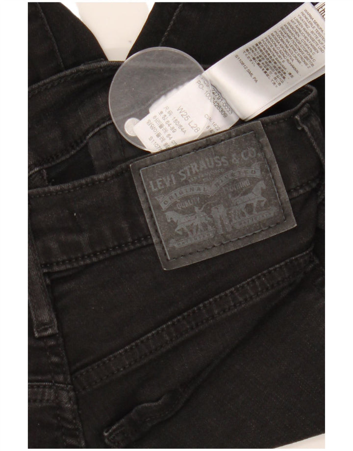 Blugi super skinny pentru femei Mile High L25 L28 bumbac negru LEVI'S