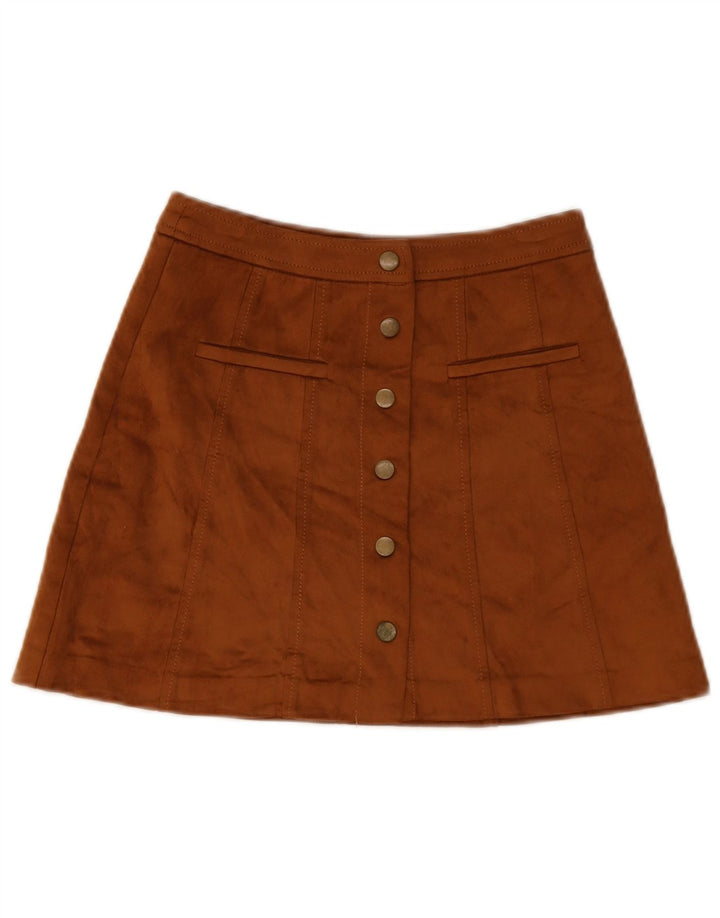 Fusta Mini Trafaluc pentru femei Zara XS W24 Maro Poliester