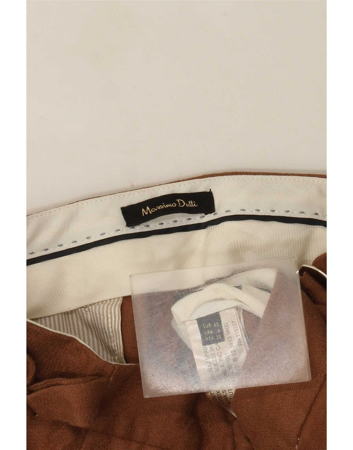 Massimo Dutti Pantaloni Chino Regular pentru Femei EU 40 Mediu L30 L31 Maro