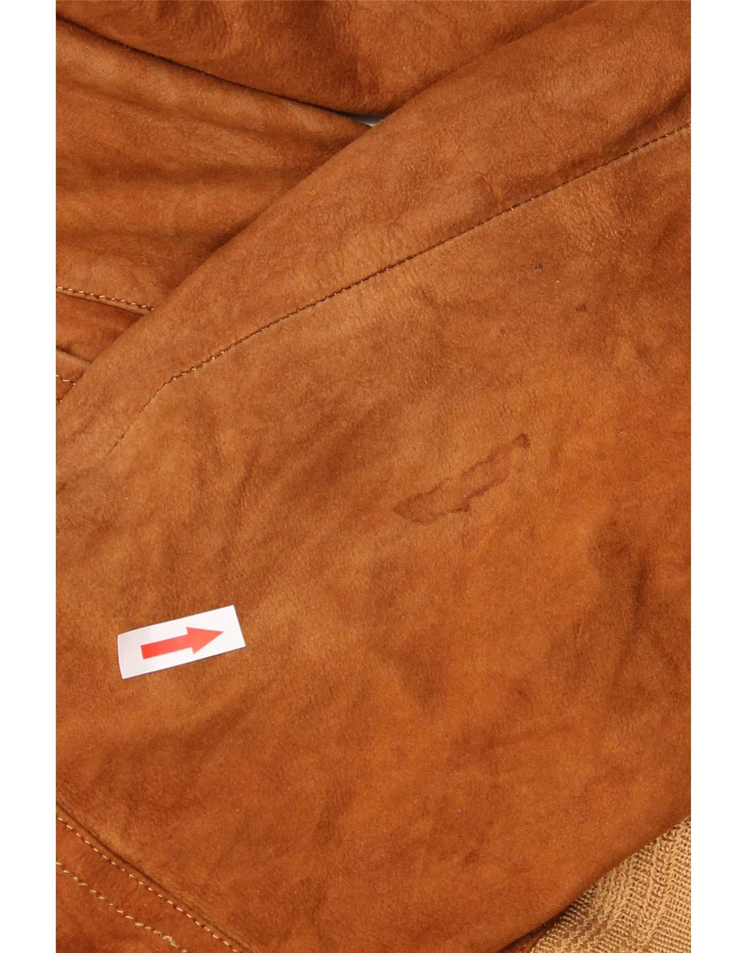 Bomber vintage pentru bărbați din piele intoarsa IT 52 XL maro colorblock