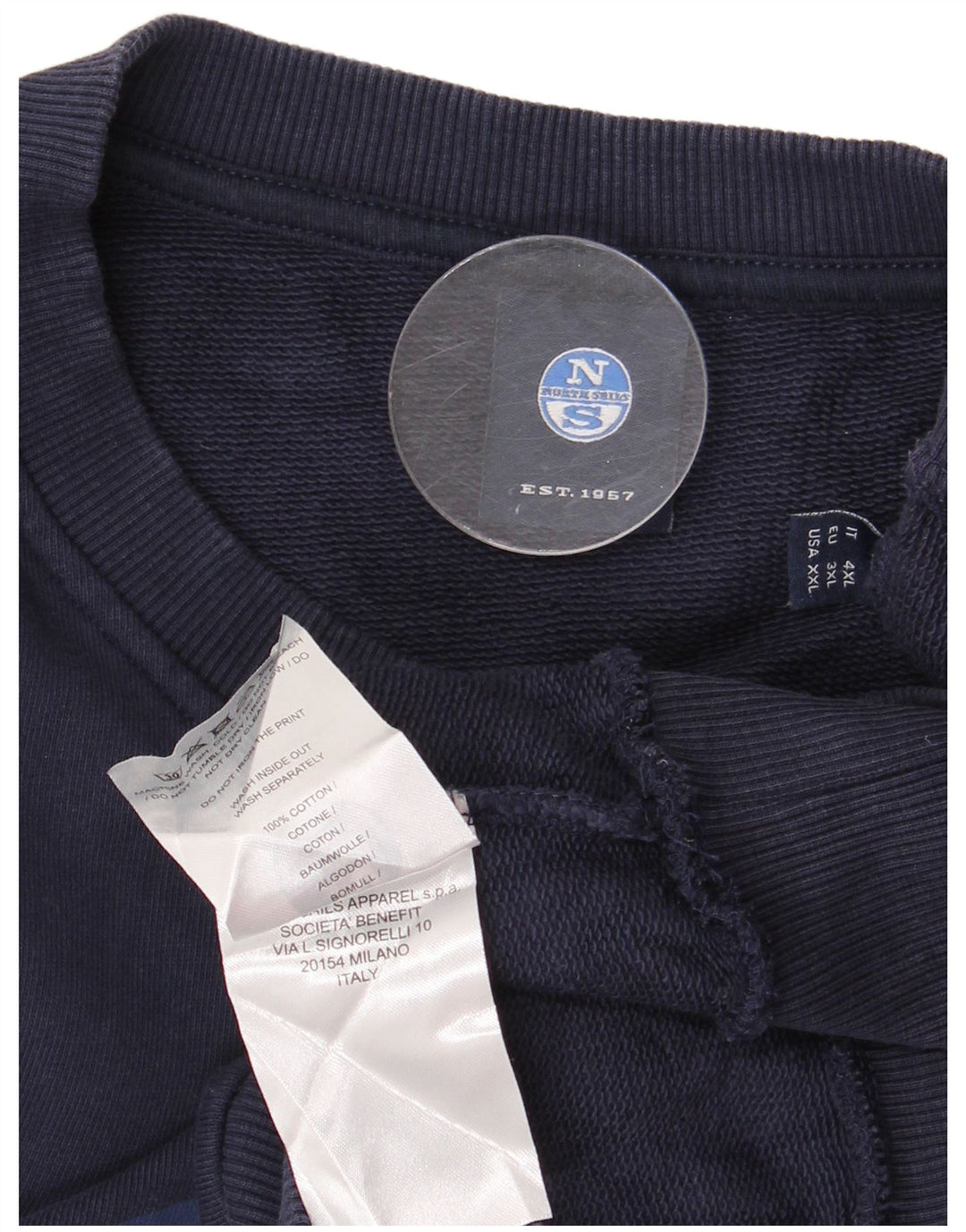 Hanorac grafic pentru bărbați North Sails, 3XL, bumbac bleumarin