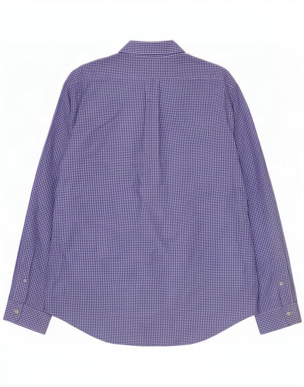 Cămașă Polo Ralph Lauren pentru bărbați, slim fit, XL, bumbac vichy albastru