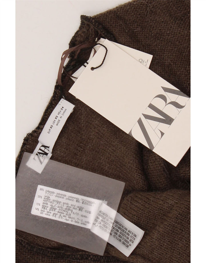 Pulover cardigan pentru femei Zara UK 6 XS Maro Poliamidă