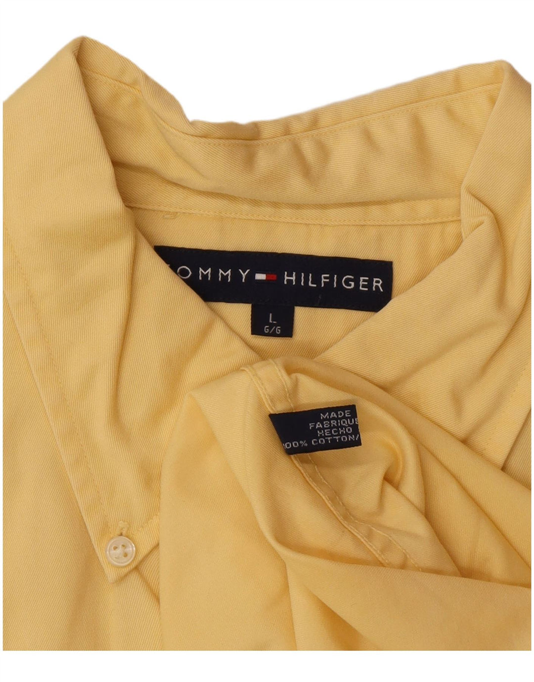 Cămașă pentru bărbați Tommy Hilfiger, bumbac galben mare