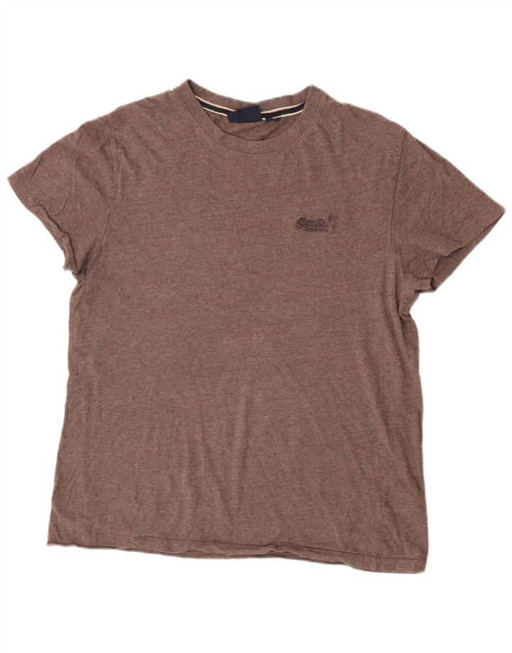 Tricou Superdry Bărbați Top XL Maro Bumbac