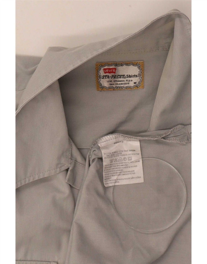Cămașă cu mânecă scurtă Levi's pentru bărbați, bumbac gri mediu
