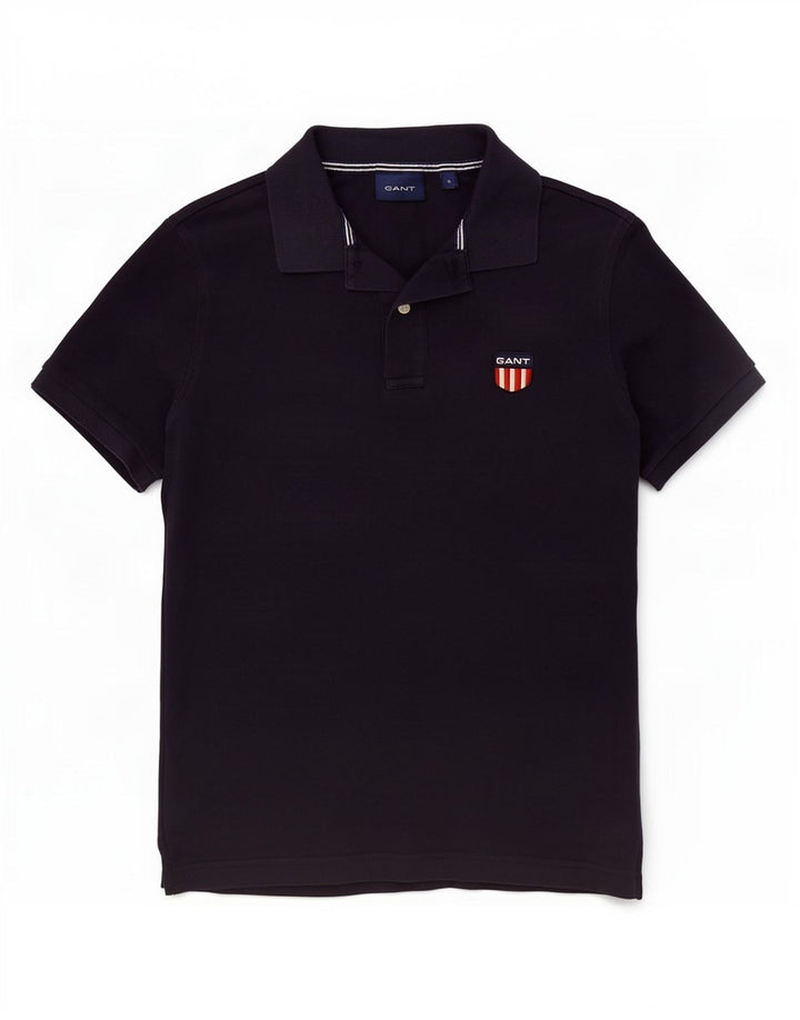 Tricou polo pentru bărbați Gant, bumbac, albastru bleumarin