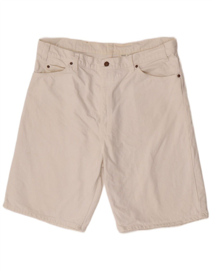 Pantaloni scurți Levi's 550 Denim W40 XL Bumbac alb