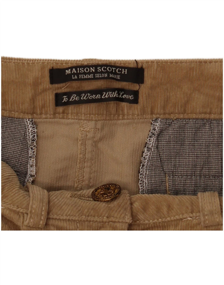 Fusta mini din velur pentru femei Maison Scotch W34 Maro mare