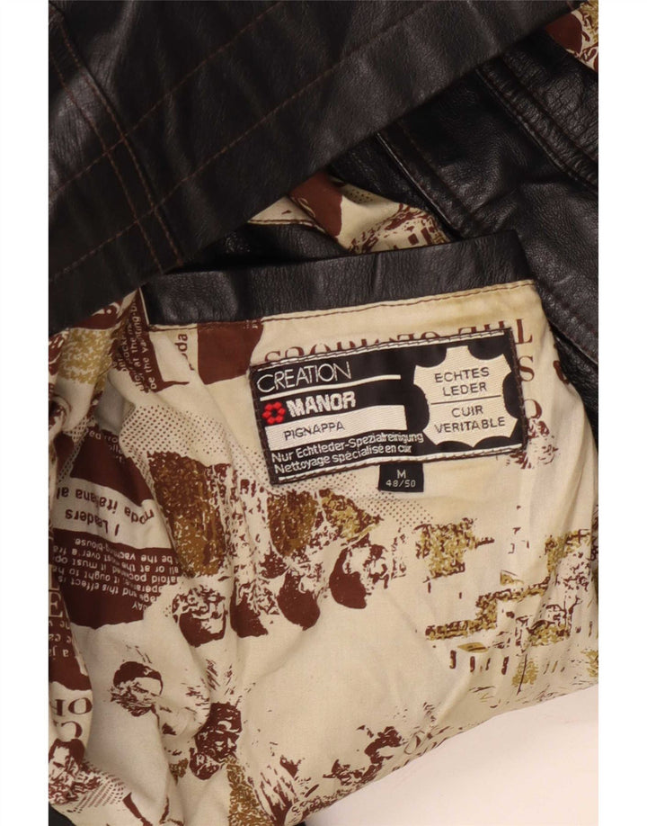 Jachetă din piele pentru bărbați Creation EU 48/50 Medium Negru