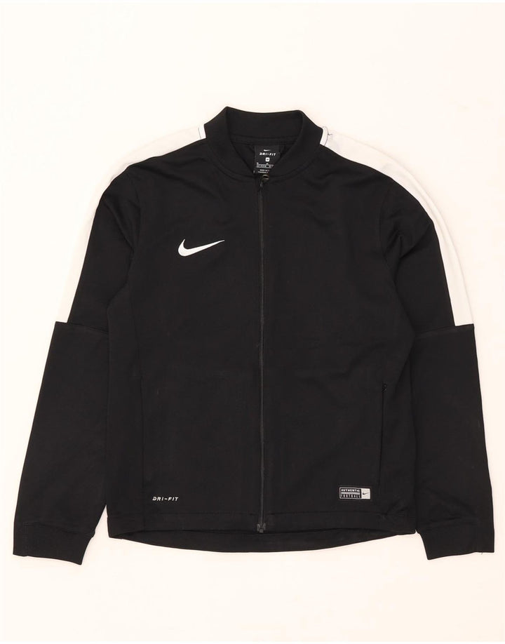 Jachetă de top pentru trening Nike Dri Fit pentru băieți 10-11 ani, mediu negru, color block