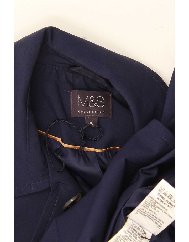 Palton pentru femei Marks & Spencer UK 16 mare, poliester bleumarin