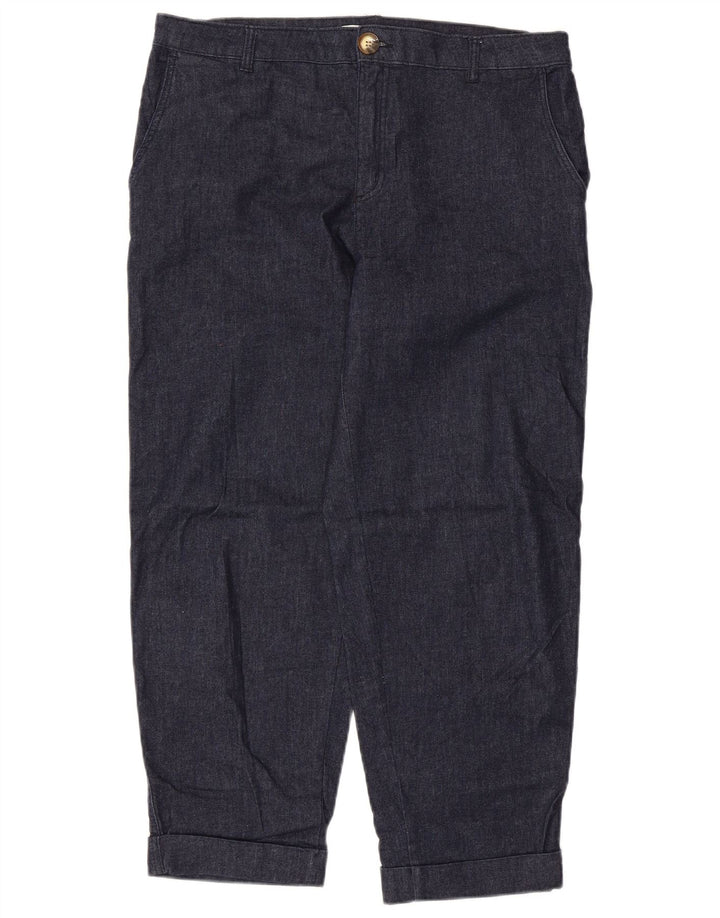 Pantaloni tăiați pentru femei Zara EU 40 Medium W30 L25 Bleumarin
