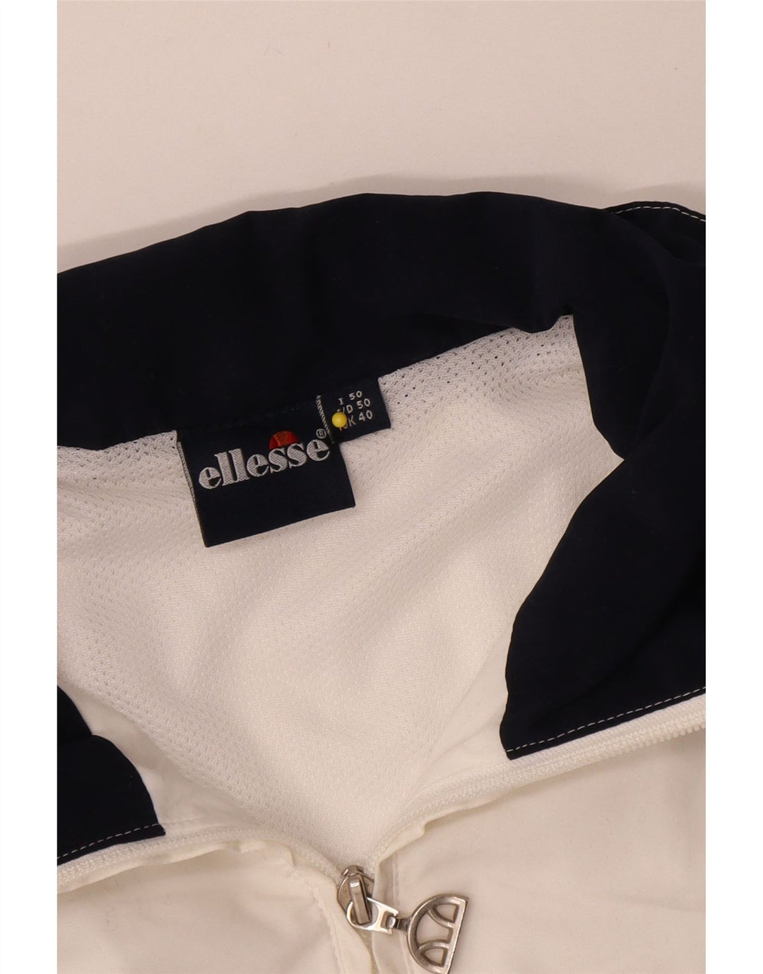 Jachetă de trening pentru bărbați Ellesse, UK 40, alb mediu, poliester color bloc