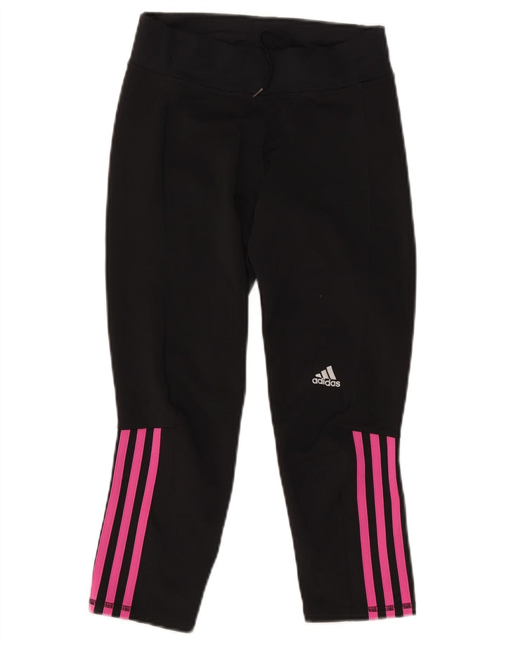 Leggings Capri ADIDAS pentru femei UK 4/6 XS poliester negru