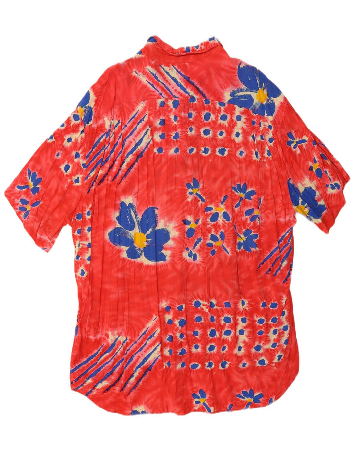 Cămașă cu mânecă scurtă pentru bărbați JAMS WORLD XL, roșu, raion floral