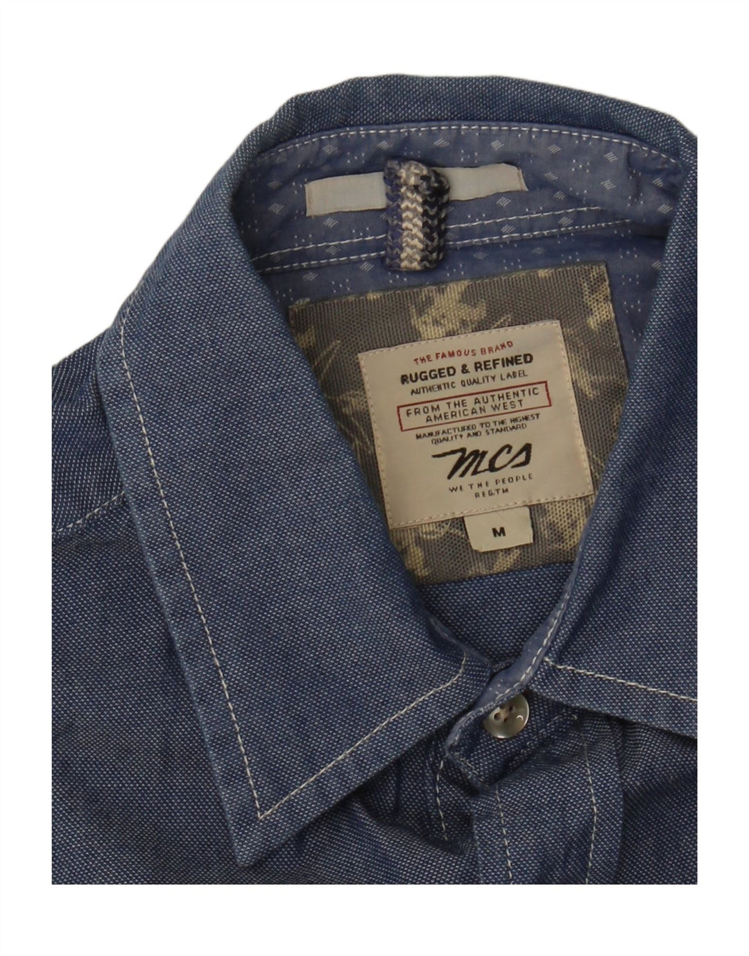 MARLBORO CLASSICS Mens Short Sleeve Shirt Medium Navy Blue Vintage Marlboro Classics and Second-Hand Marlboro Classics from Messina Hembry 