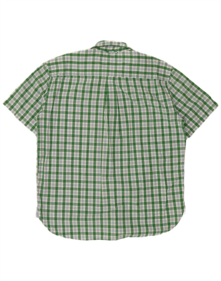 Cămașă cu mânecă scurtă Tommy Hilfiger pentru bărbați, bumbac cu carouri XL, verde