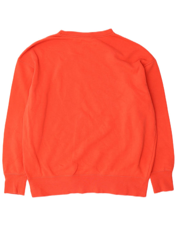 Pulover supradimensionat cu grafic Nike pentru femei UK 6 XS bumbac portocaliu