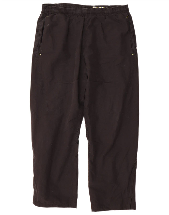 REEBOK Mens Graphic Tracksuit Trousers Medium  Black Polyester