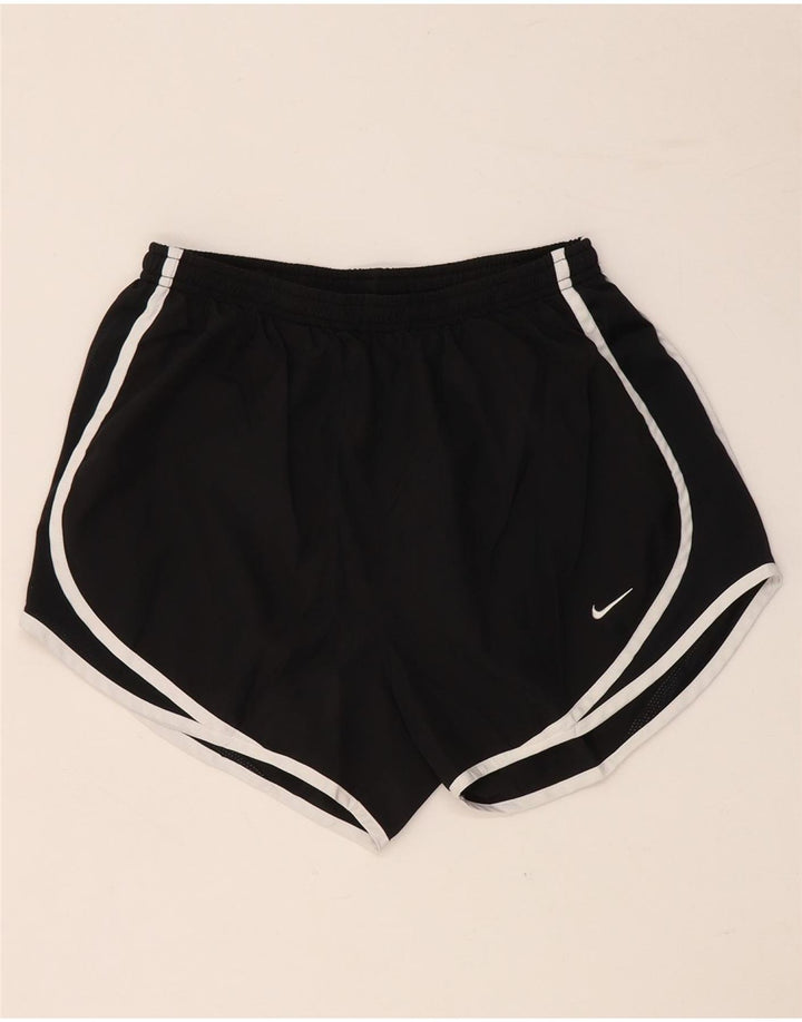 Pantaloni scurti sport NIKE Dri Fit pentru femei UK 8 Small Negru Poliester