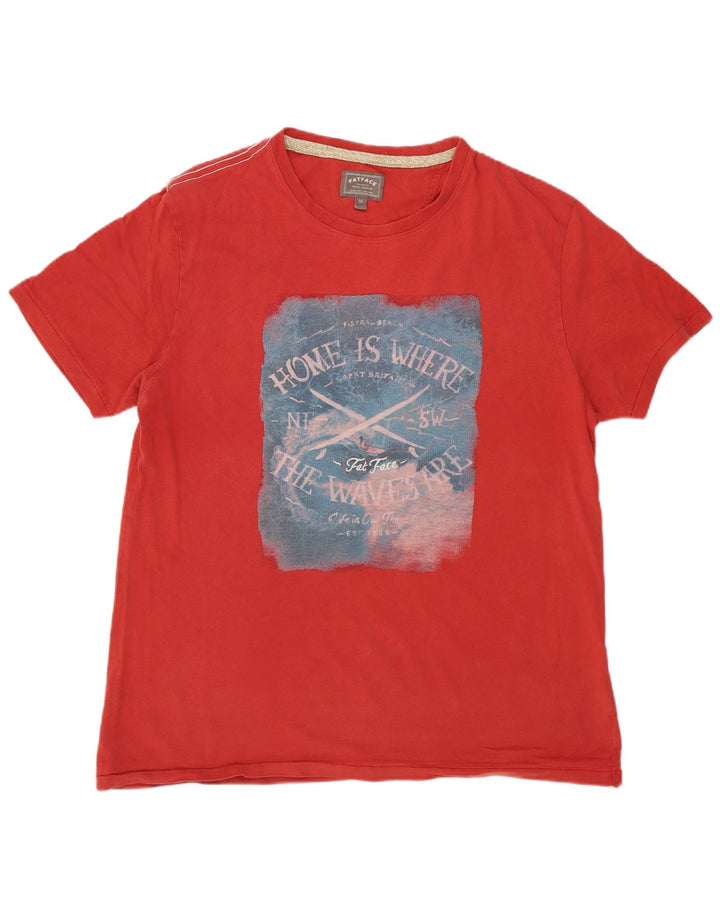 Tricou grafic pentru bărbați Fat Face Top Bumbac roșu mediu