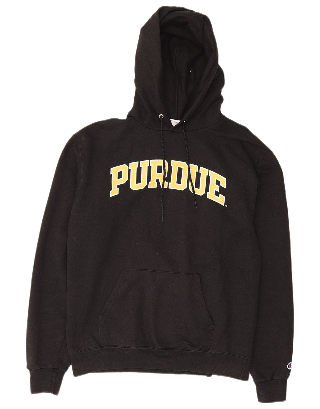 Pulover pentru bărbați Champion Purdue Graphic Hoodie, bumbac mediu negru